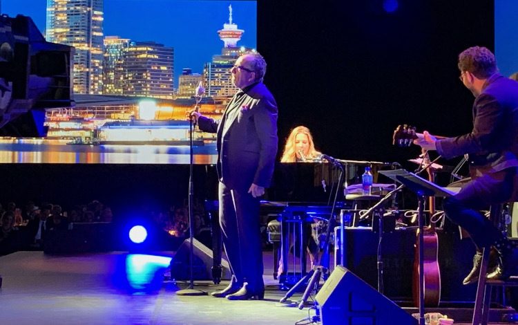 Elvis Costello and Diana Krall entertained guests at the Black Tie dinner during the Global Summit