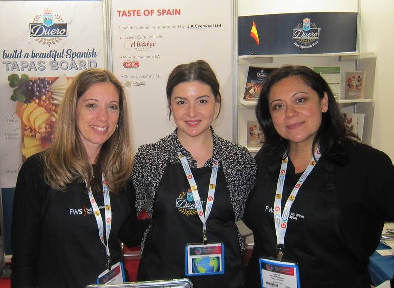 L to R: Mary-Grace Freda, Emma Pelliccione and Ingrid Rathgeb-Rodriguez, Taste of Spain pavilion