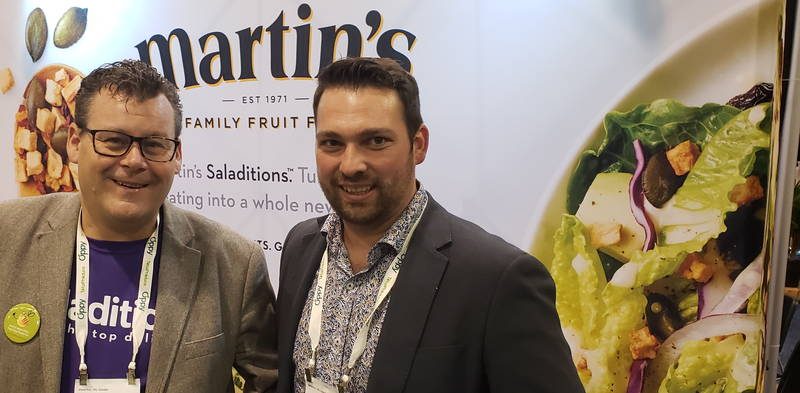 Peter Katona (left) and Logan Martin from Martin's Family Fruit Farms